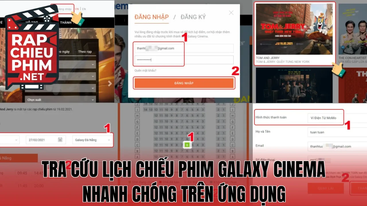 Tra cứu lịch chiếu phim Galaxy Cinema nhanh chóng trên ứng dụng